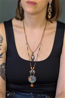 Collana Ayala Bar Donna Amber Bloom in Lega metallica Cristallo R3700 - R3700